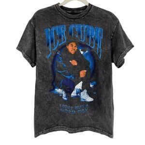 Officially Licensed Ice Cube Today Was A Good Day T-Shirt Black Acid Wash Medium